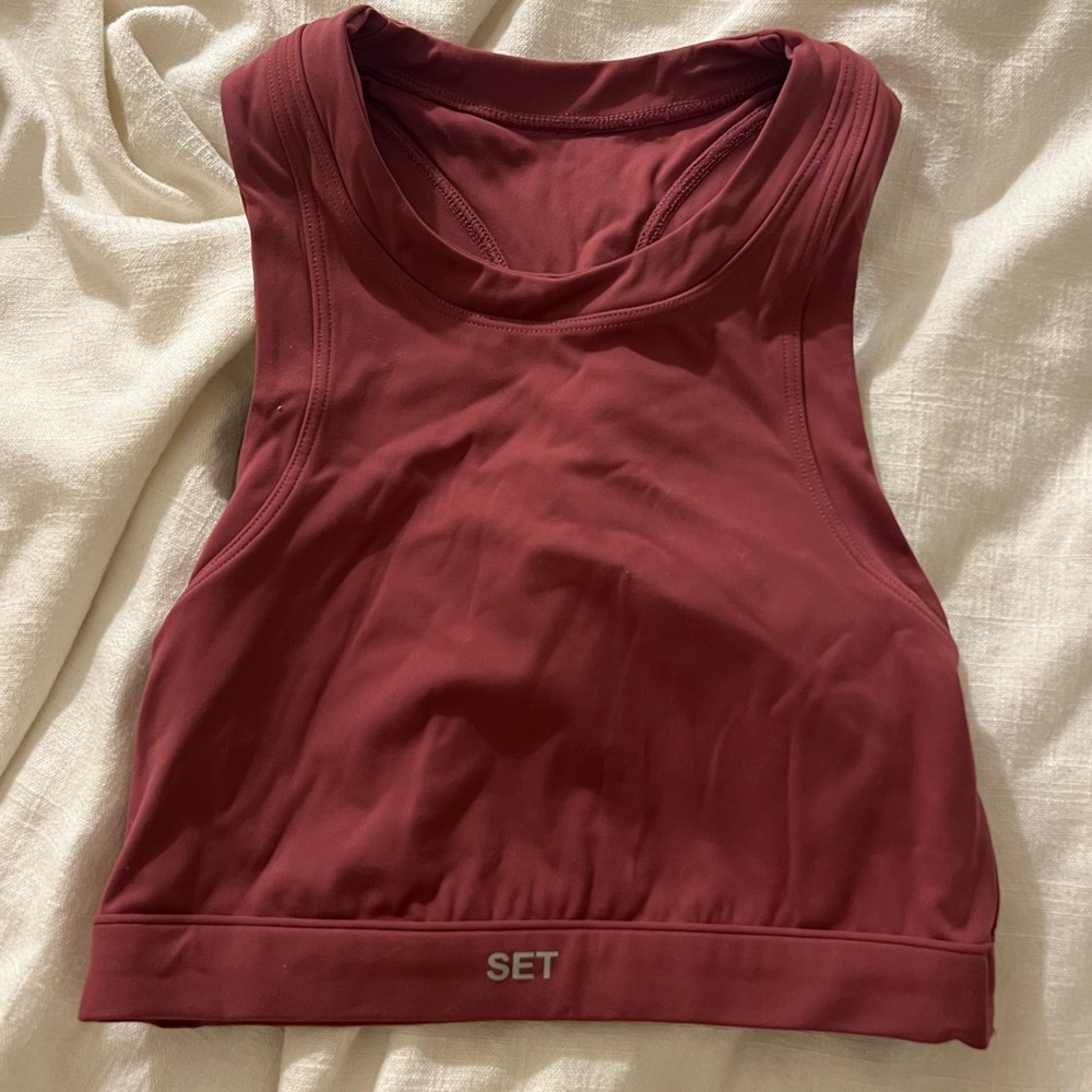 Set Active Maroon Sportsbody Workout Sportsbra Top
